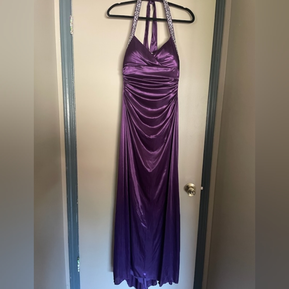 Purple City Triangles dress